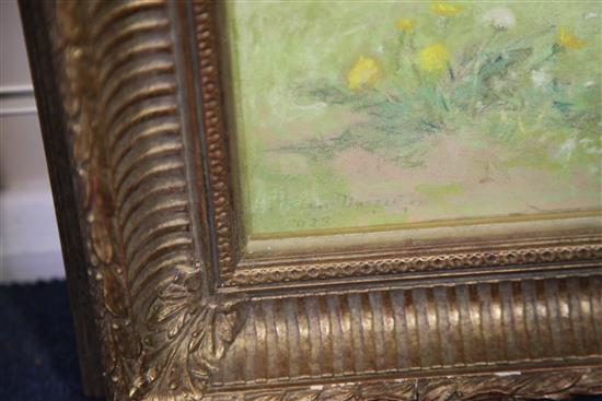 Helen Howard Margetson (1860-1904) Girl blowing a dandelion 14.5 x 11.5in.